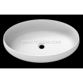 Elliptical matte stone pure acrylic sink for hotel